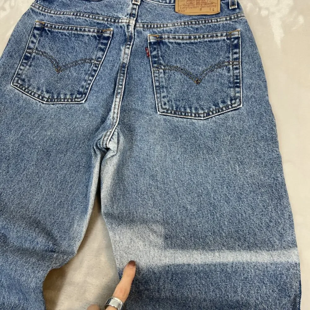VTG Levis 512 Jeans Womens 10 Blue Denim Slim Fit Straight Leg‎ Bleached Grunge